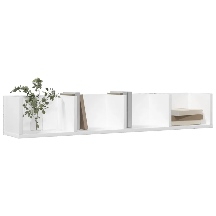 Armoires murales 2 pcs blanc 99x18x16,5 cm bois d'ingénierie - 4
