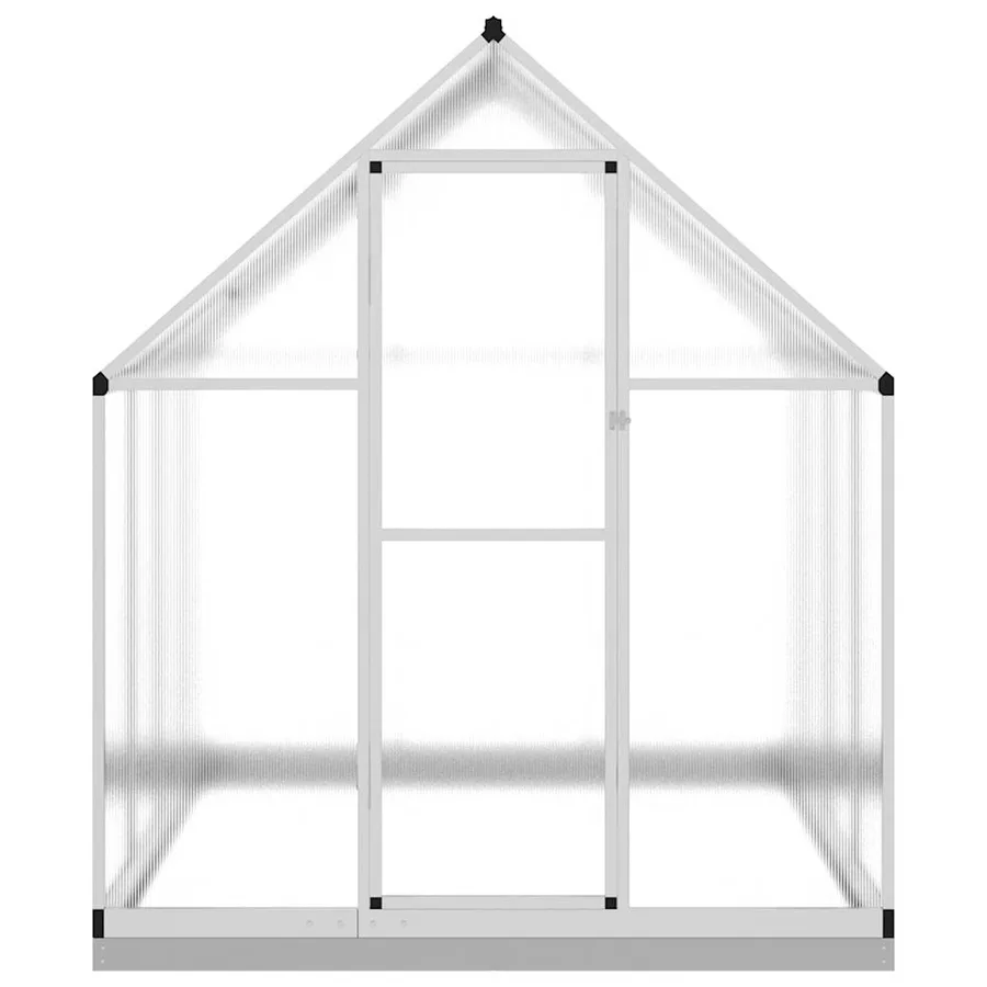 Serre avec cadre de base argenté 224x169x202 cm aluminium - 3
