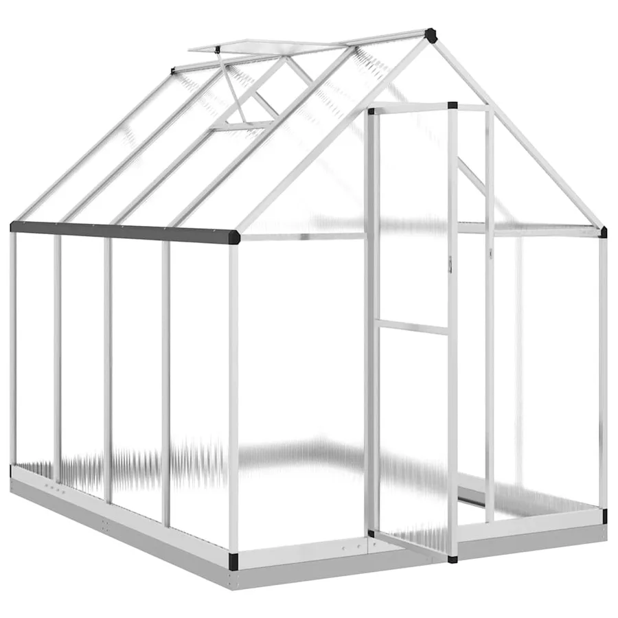 Serre avec cadre de base argenté 224x169x202 cm aluminium - 6