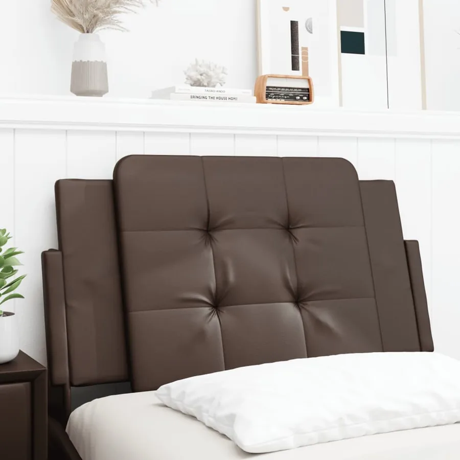 Coussin de tête de lit Zadar marron 90 cm similicuir