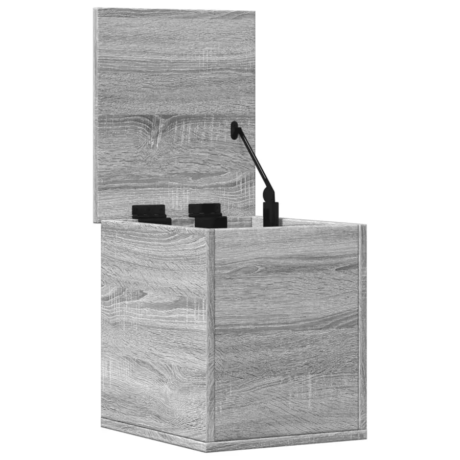 Boîte de rangement sonoma gris 30x35x35 cm bois d'ingénierie - 7