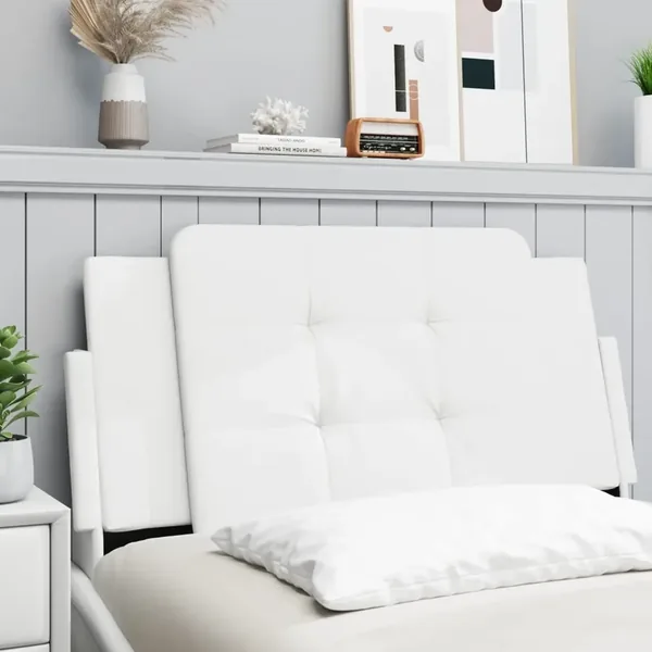 Coussin de tête de lit Zadar blanc 100 cm similicuir