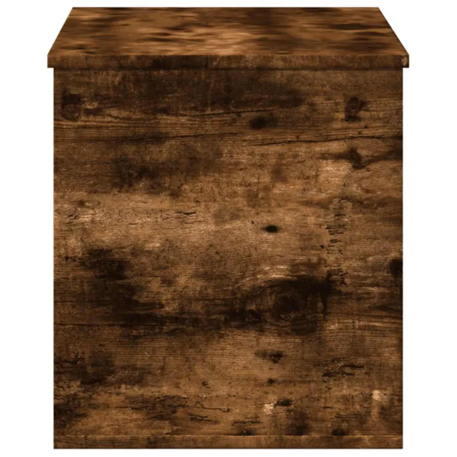 Boîte de rangement chêne fumé 100x42x46 cm bois d'ingénierie - 5