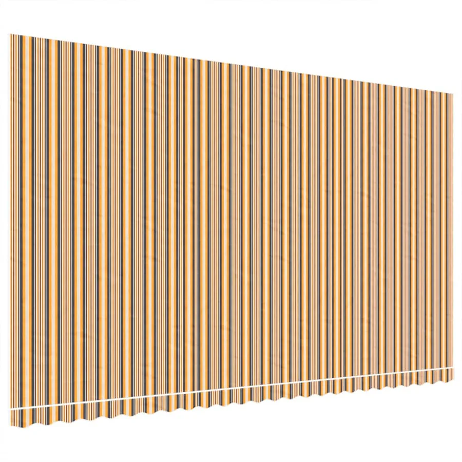 Tissu de remplacement pour auvent orange et noir 6x3,5 m polyester - 2