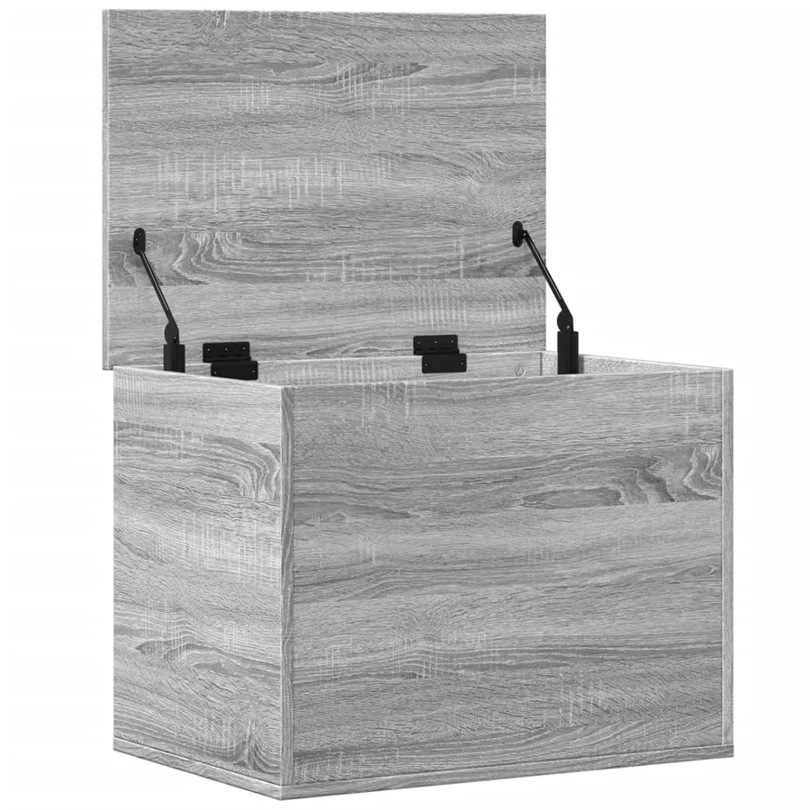 Boîte de rangement sonoma gris 60x42x46 cm bois d'ingénierie - 7