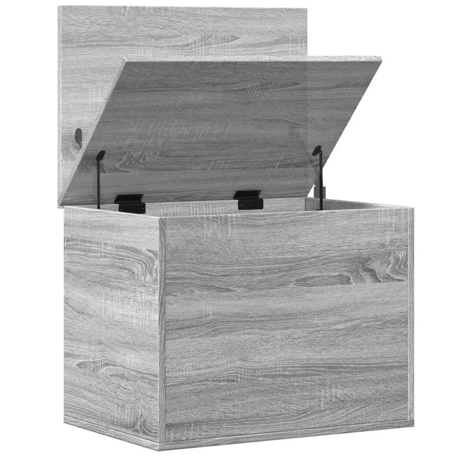 Boîte de rangement sonoma gris 60x42x46 cm bois d'ingénierie - 8