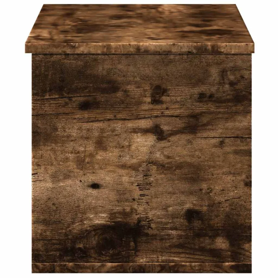 Boîte de rangement chêne fumé 90x35x35 cm bois d'ingénierie - 5