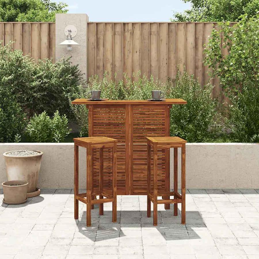 Table de bar 110 x 50 x 105 cm Bois d'acacia massif - 3