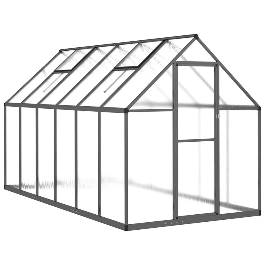 Serre avec cadre de base anthracite 334x169x195 cm aluminium - 2