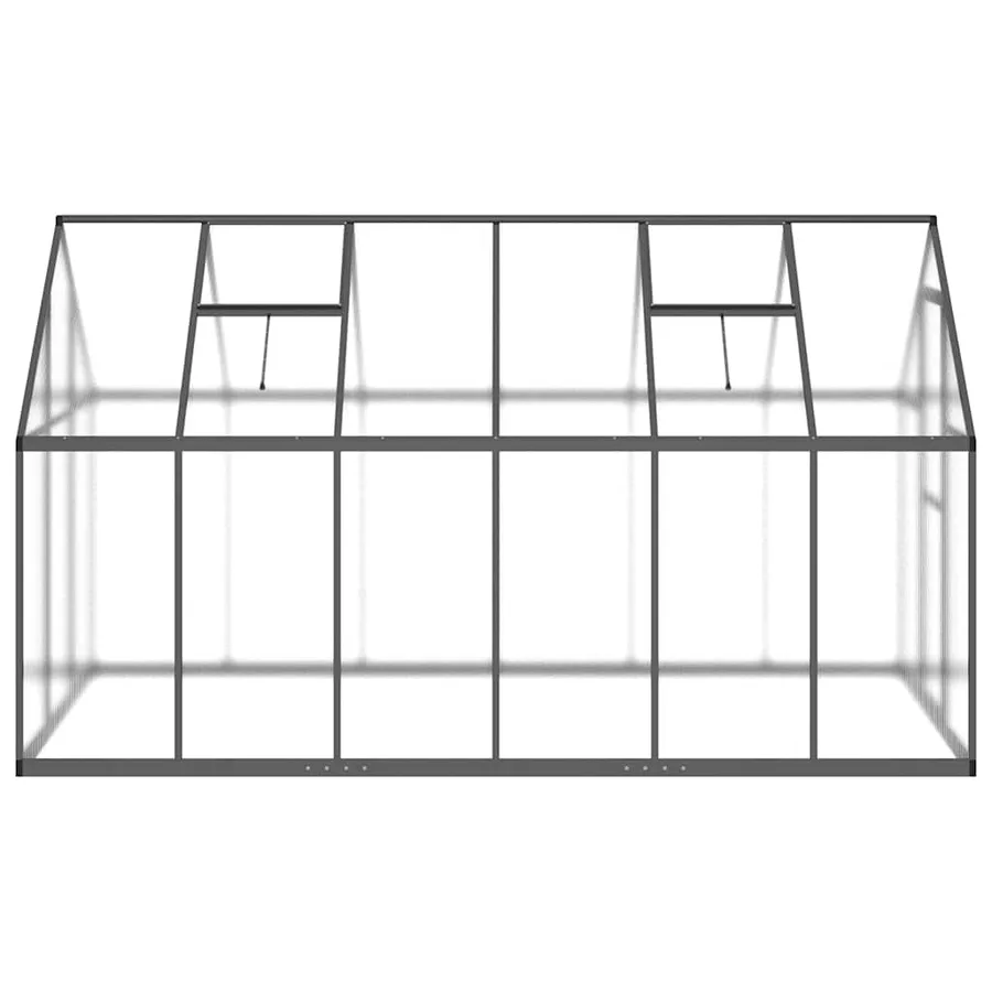 Serre avec cadre de base anthracite 334x169x195 cm aluminium - 4