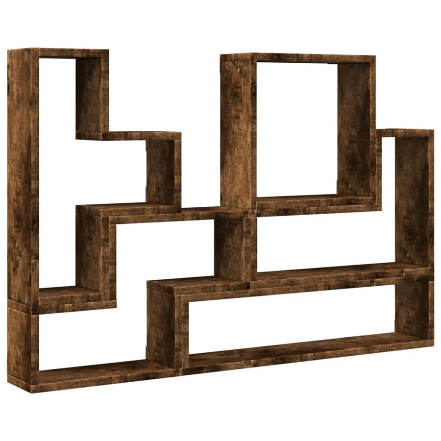 Étagère murale chêne fumé 96x12x64 cm bois d'ingénierie - 2