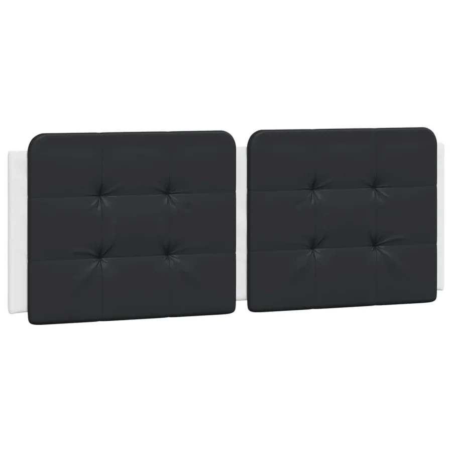 Coussin de tête de lit Zadar noir et blanc 140 cm similicuir - 2