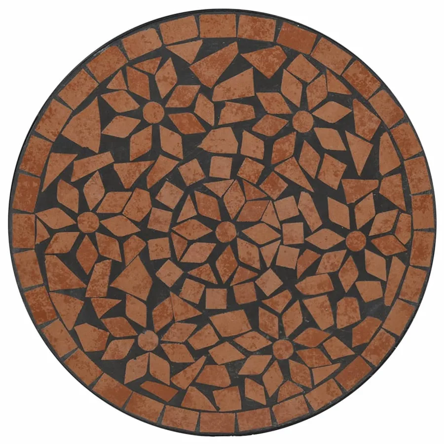 Table de bistro mosaïque terre cuite Ø50x70 cm céramique - 6