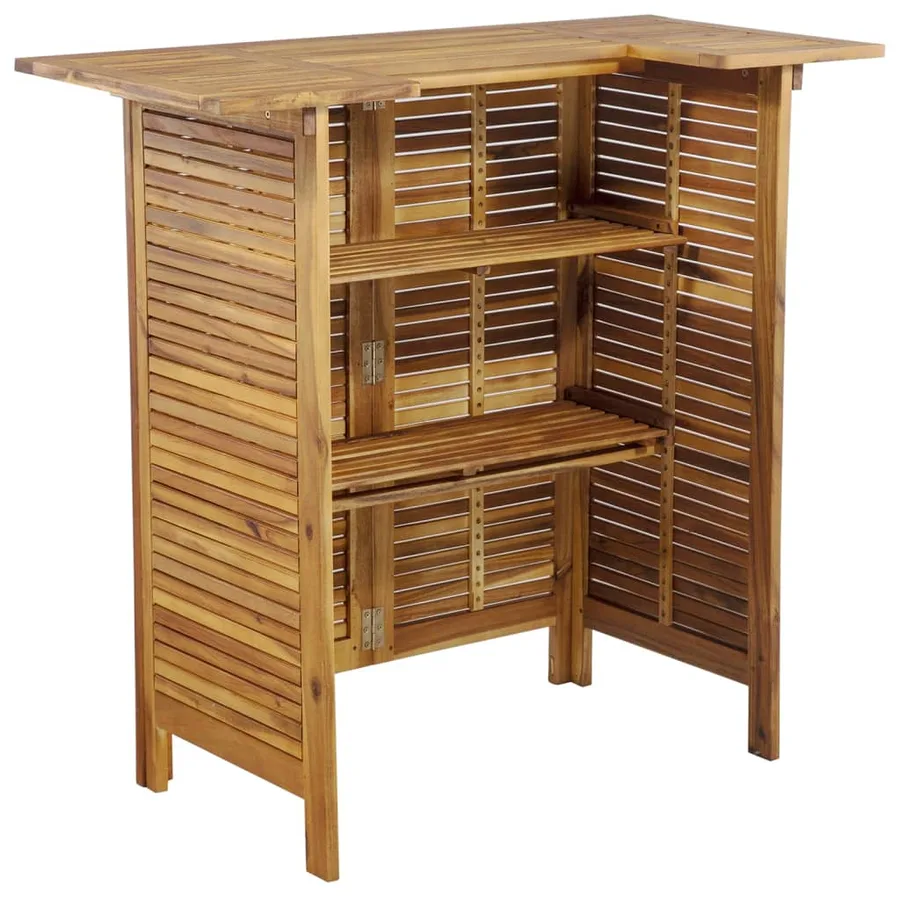 Ensemble de bar de jardin 3 pcs Bois d'acacia solide - 5