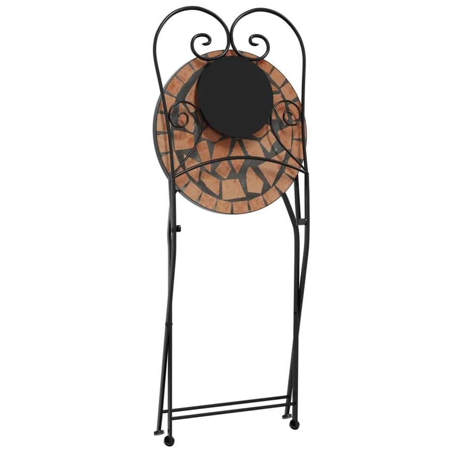Chaises de bistrot pliables lot de 2 terre cuite céramique - 8