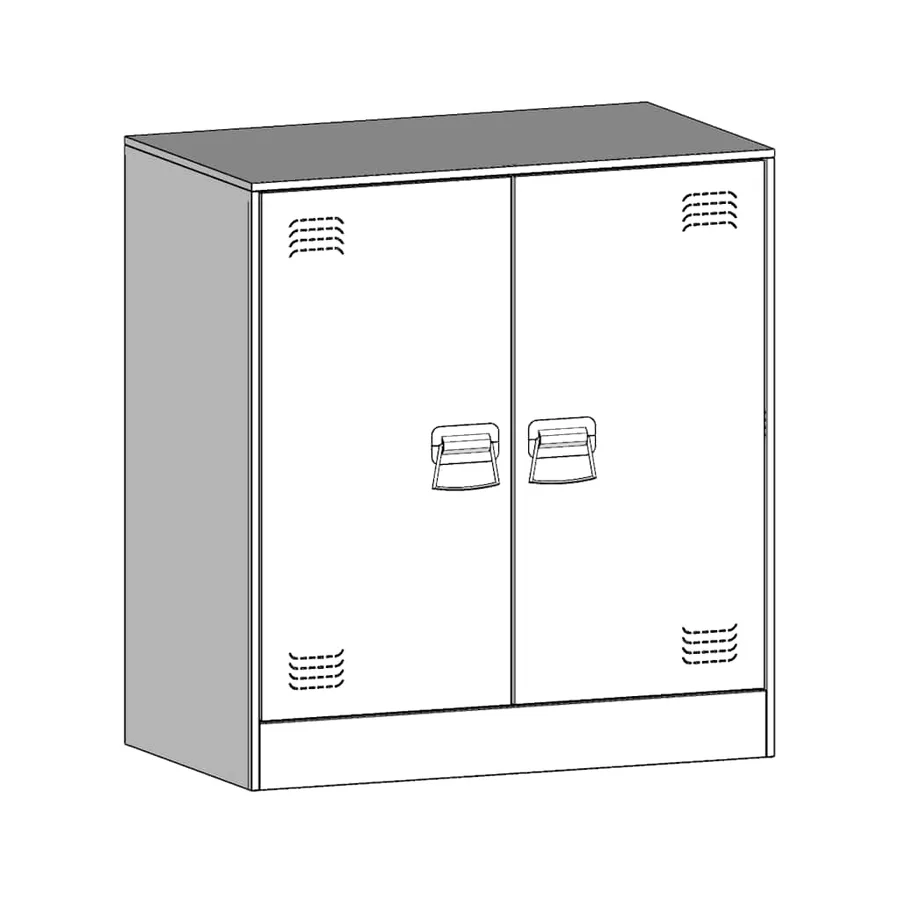 Buffet rose 67x39x73 cm acier - 11