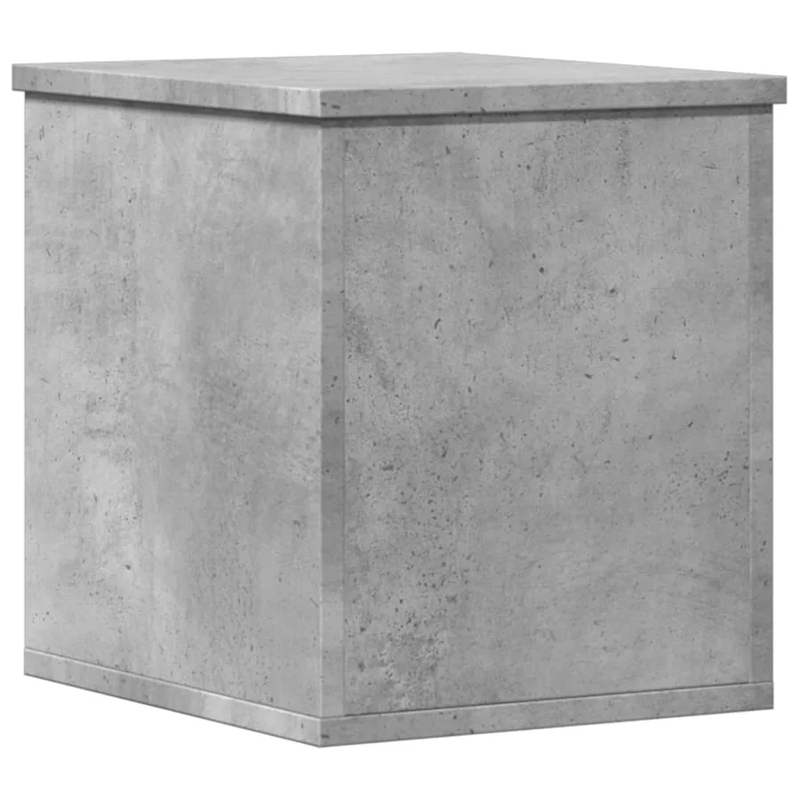 Boîte de rangement gris béton 30x35x35 cm bois d'ingénierie - 2
