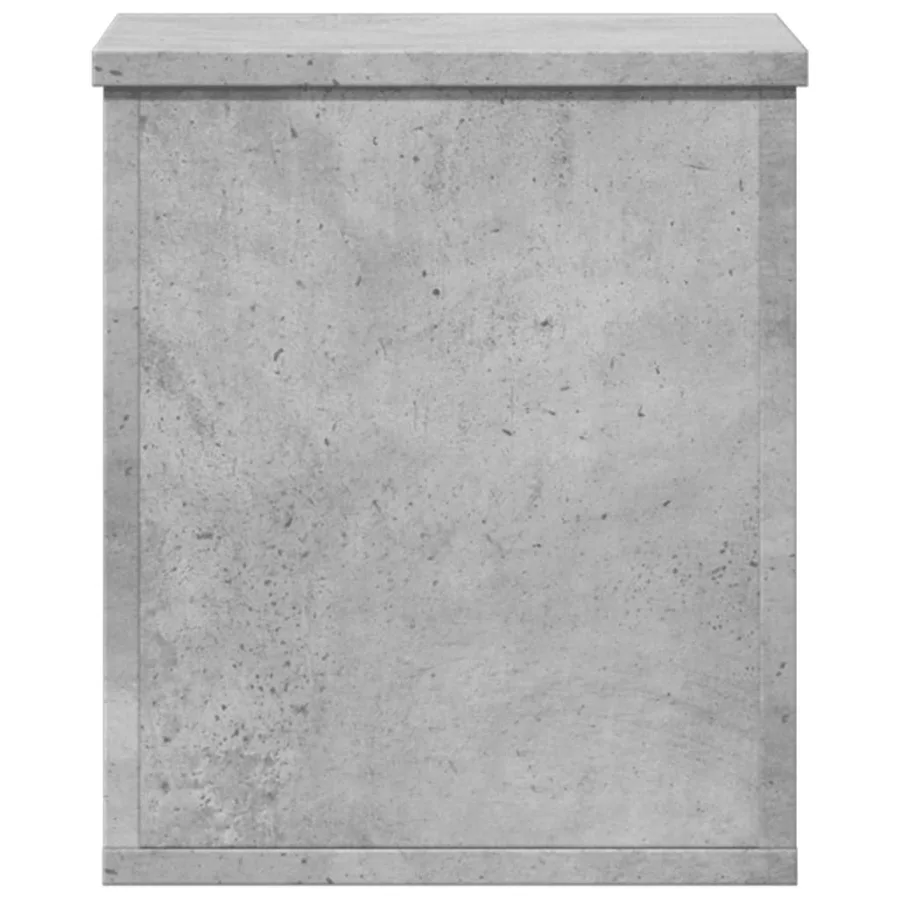 Boîte de rangement gris béton 30x35x35 cm bois d'ingénierie - 4