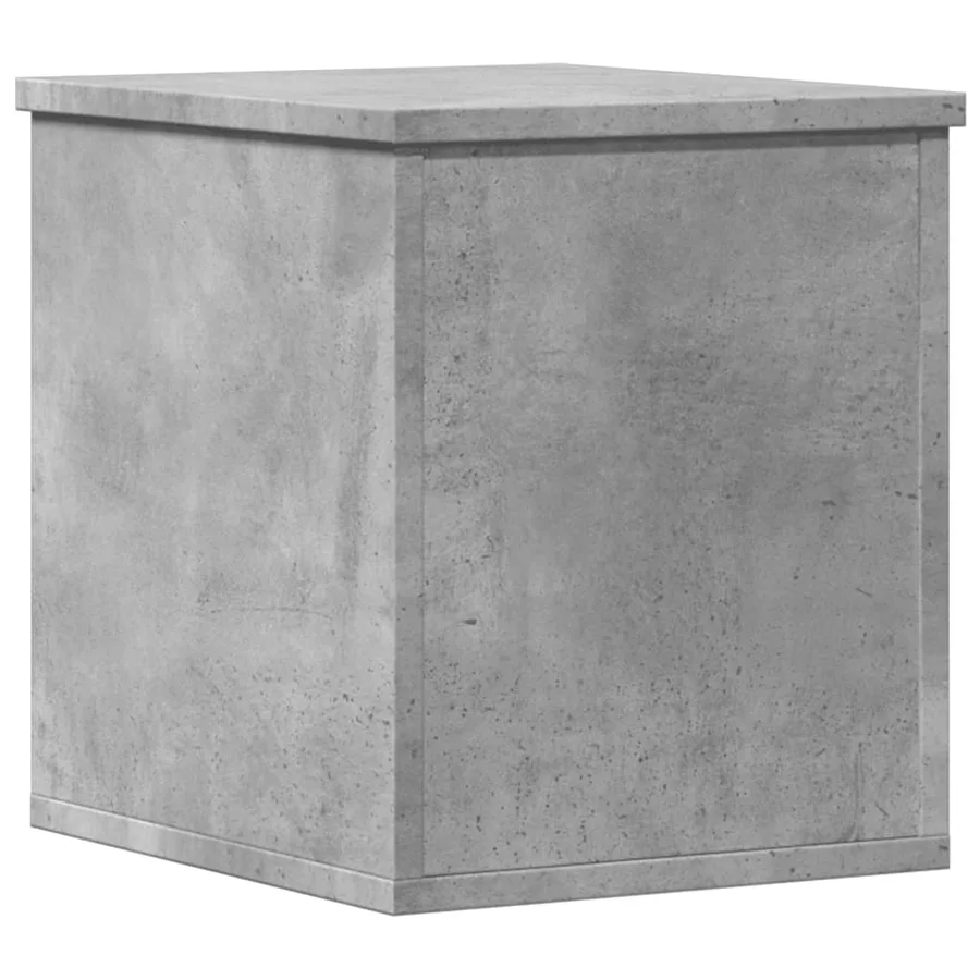Boîte de rangement gris béton 30x35x35 cm bois d'ingénierie - 6