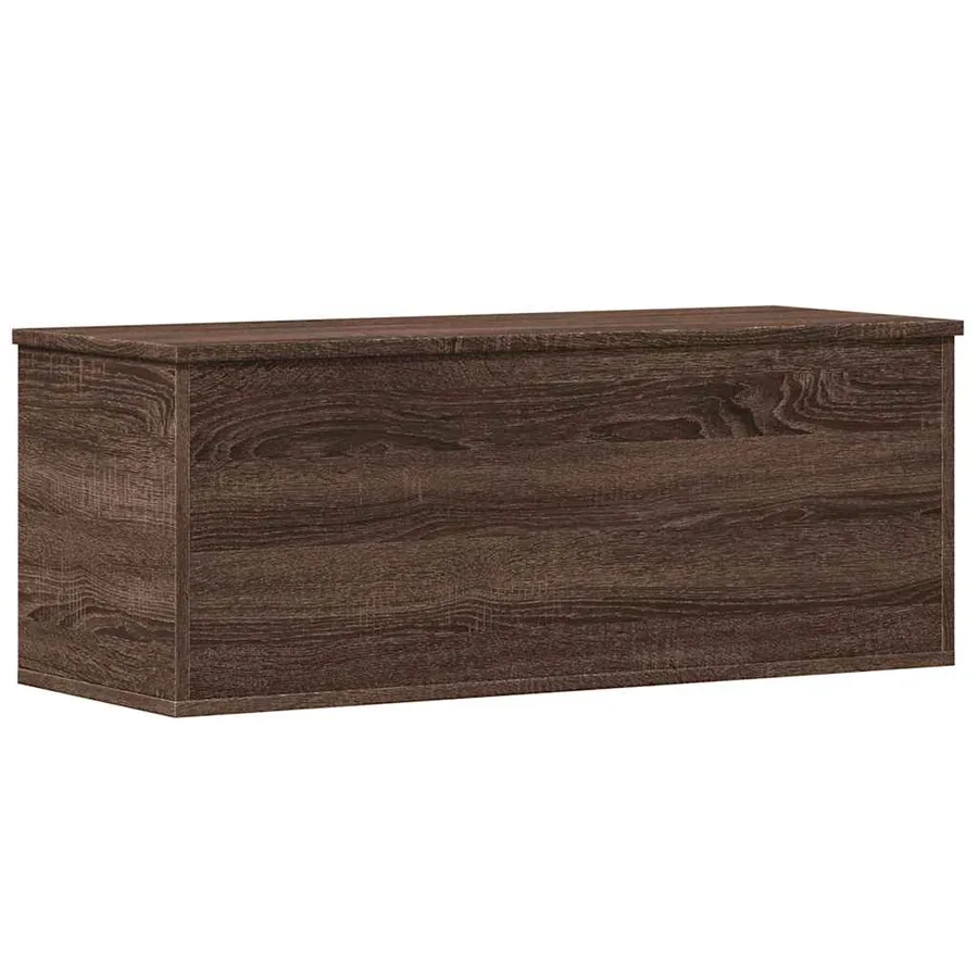 Boîte de rangement chêne marron 90x35x35 cm bois d'ingénierie - 2