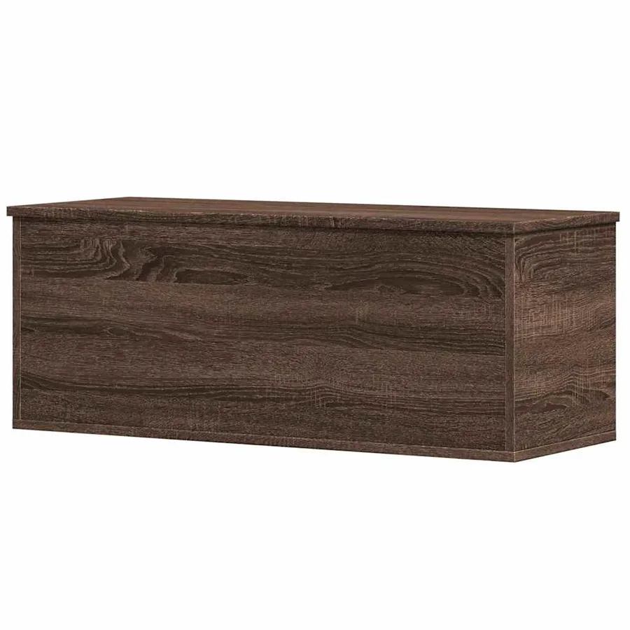 Boîte de rangement chêne marron 90x35x35 cm bois d'ingénierie - 6