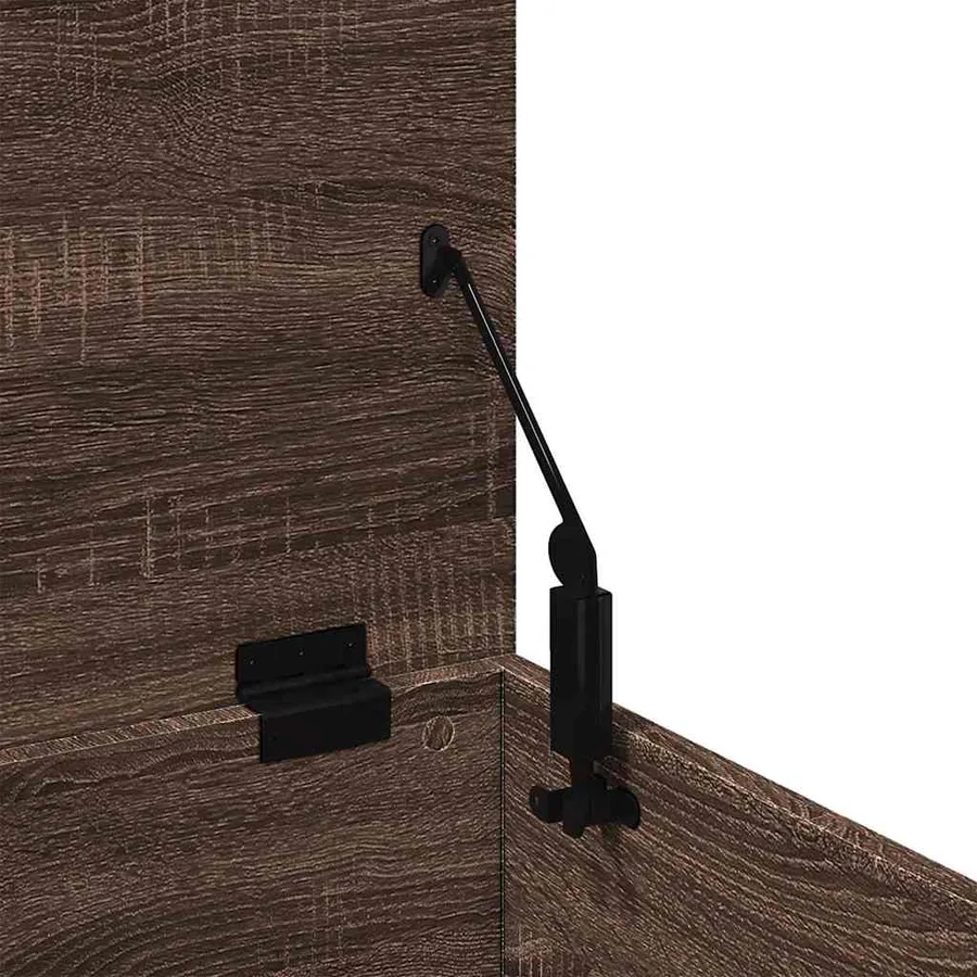Boîte de rangement chêne marron 90x35x35 cm bois d'ingénierie - 9