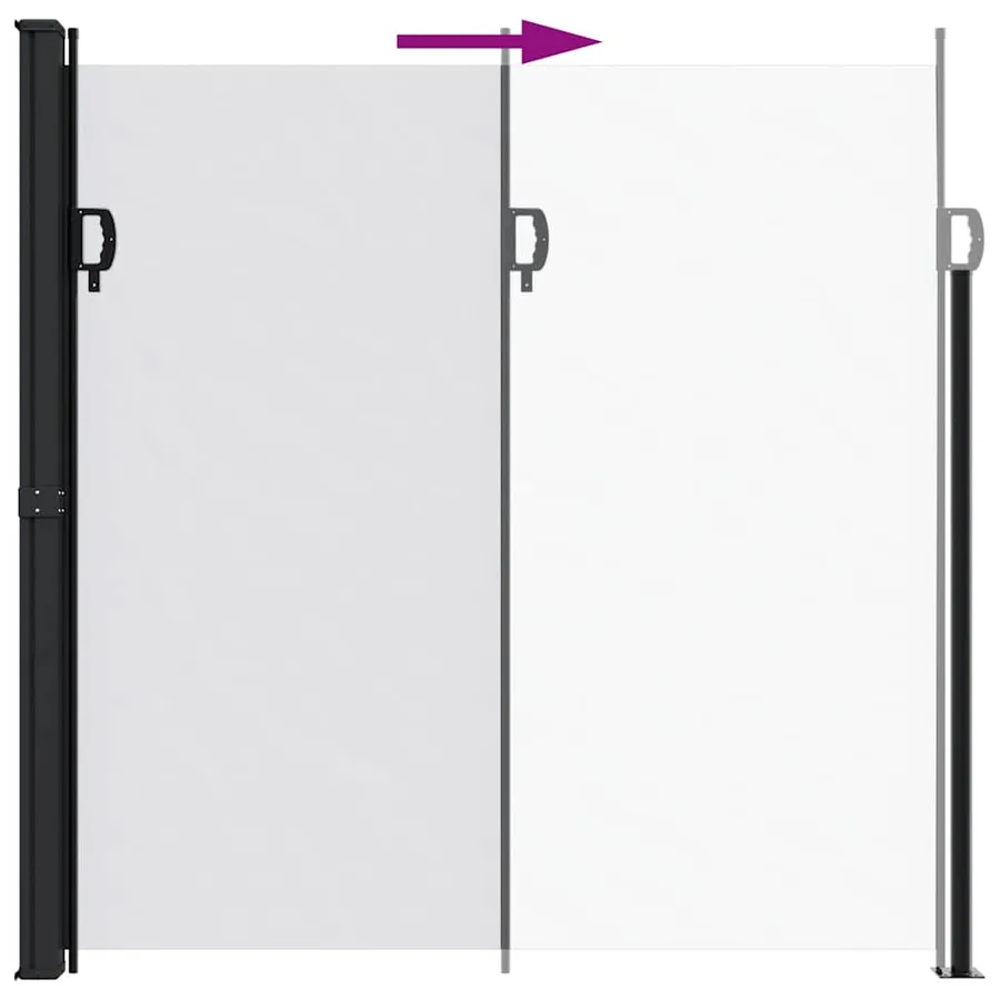 Auvent latéral rétractable blanc 200x600 cm - 5