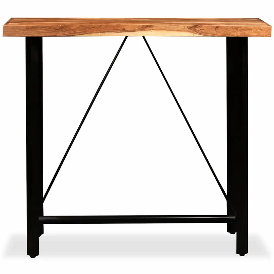 Table de bar Bois massif d'acacia 120x60x107 cm - 2