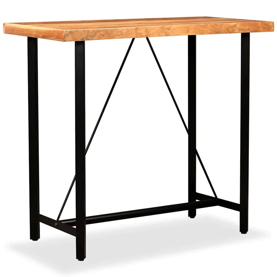 Table de bar Bois massif d'acacia 120x60x107 cm - 6