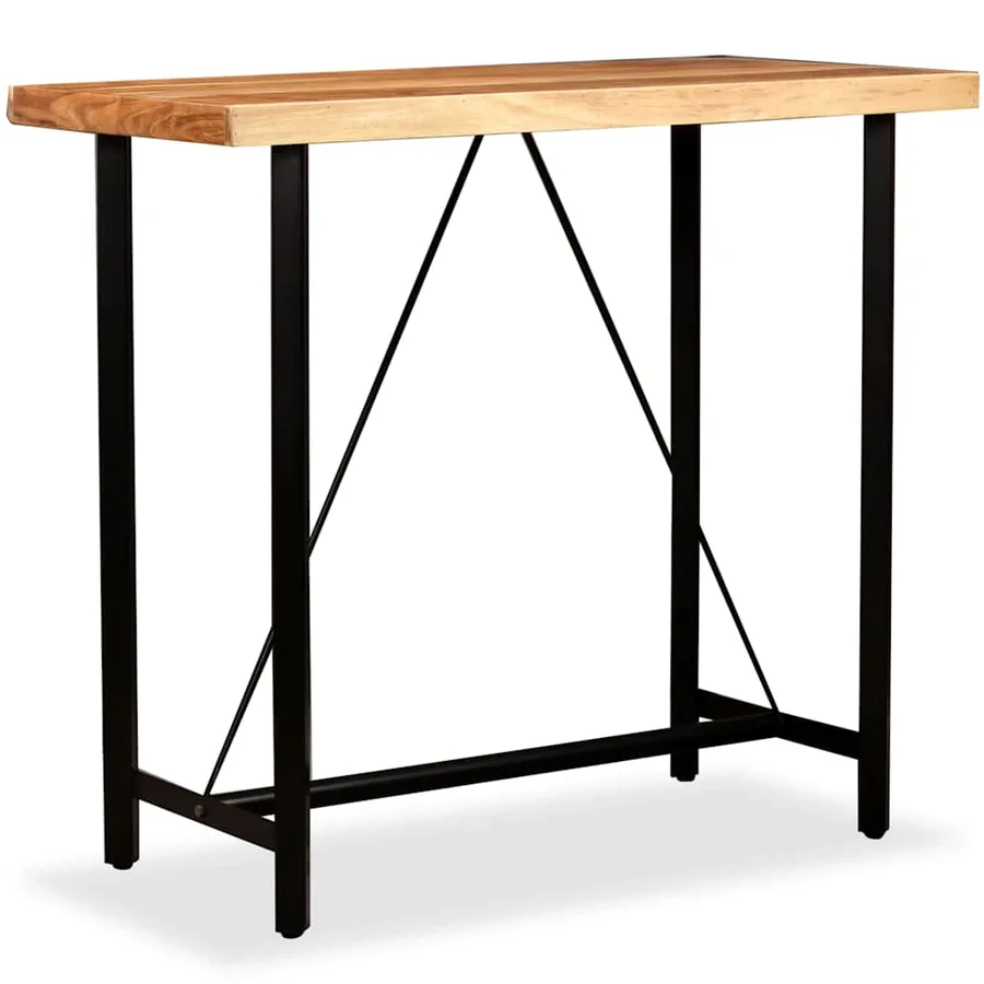 Table de bar Bois massif d'acacia 120x60x107 cm - 7