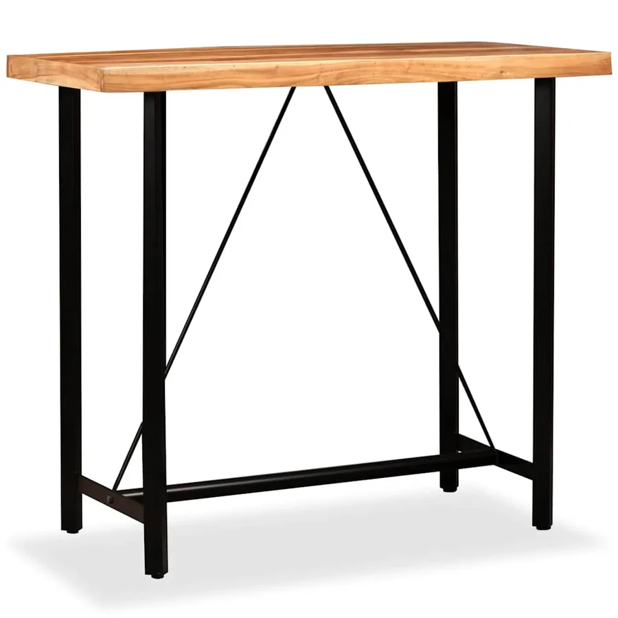 Table de bar Bois massif d'acacia 120x60x107 cm - 8