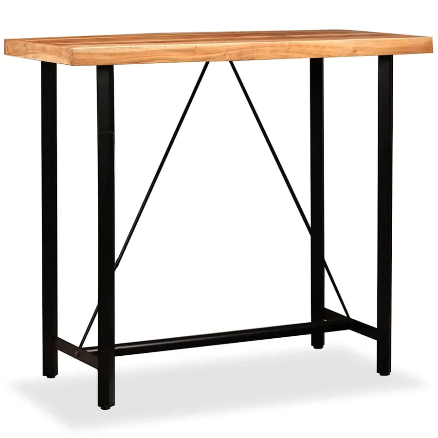Table de bar Bois massif d'acacia 120x60x107 cm - 9