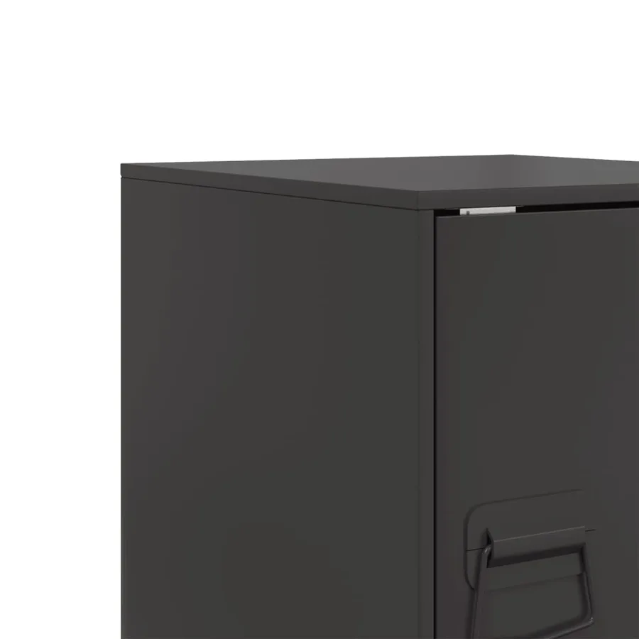 Tables de chevet 2 pcs noir 34,5x39x44 cm acier - 11