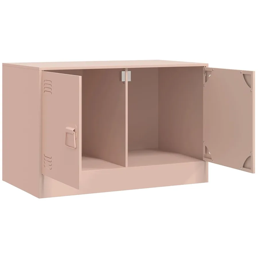 Meubles TV 2 pcs rose 67x39x44 cm acier - 7