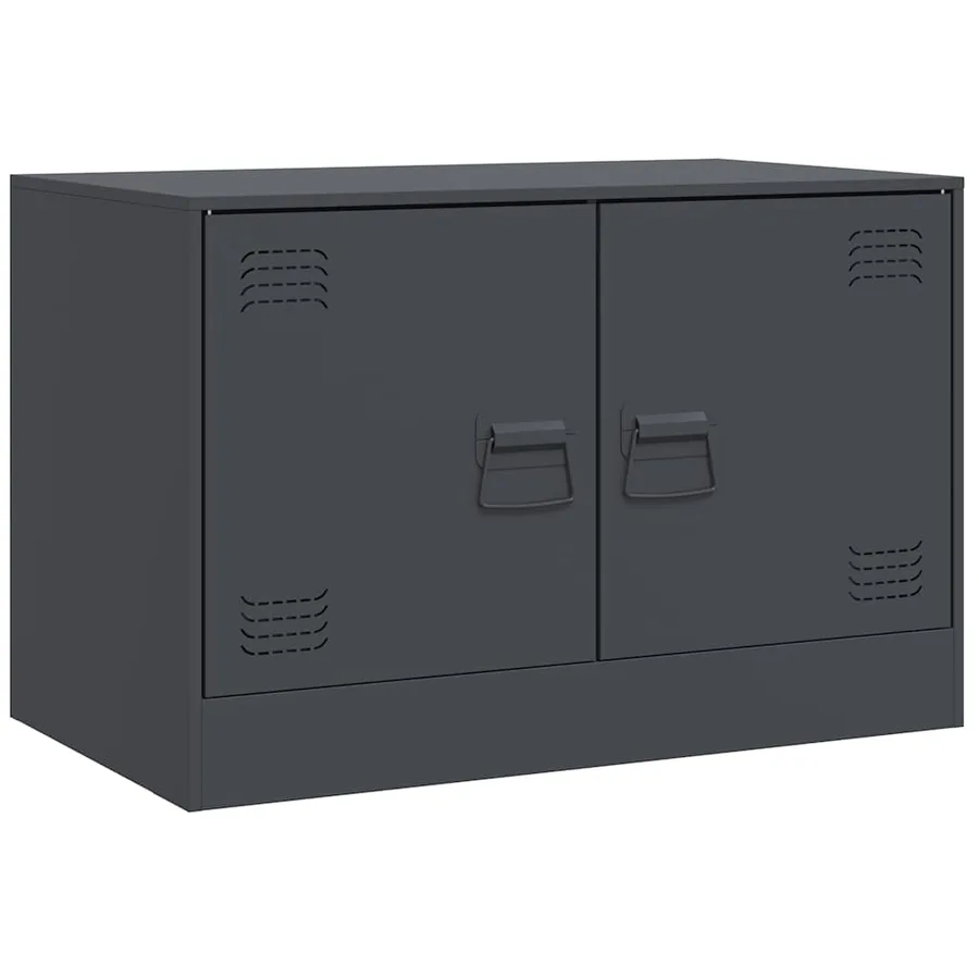 Meubles TV 2 pcs anthracite 67x39x44 cm acier - 5