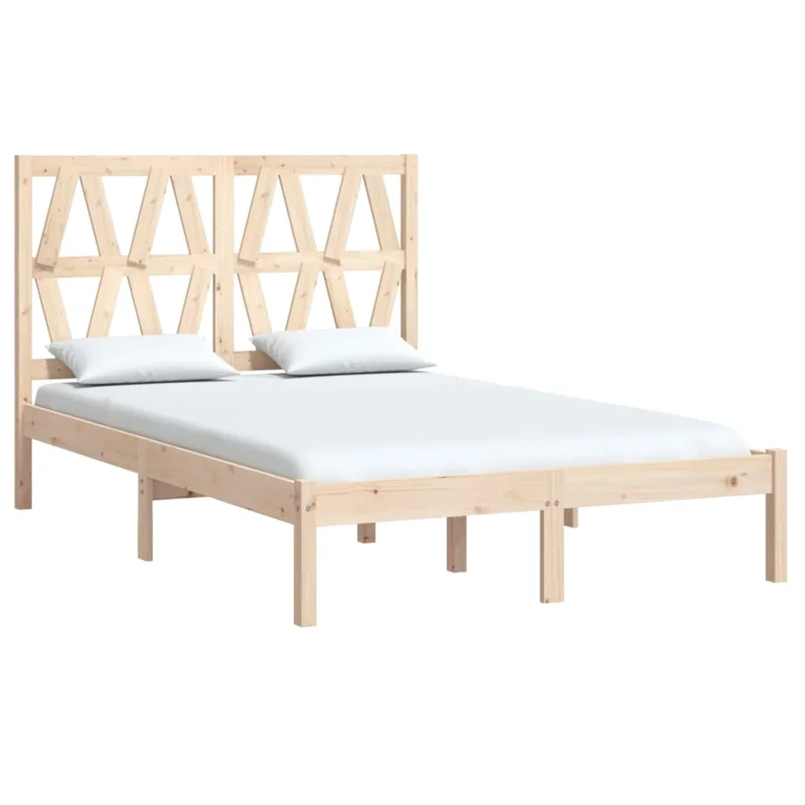Cadre de lit Bois de pin massif 140x190 cm - 3