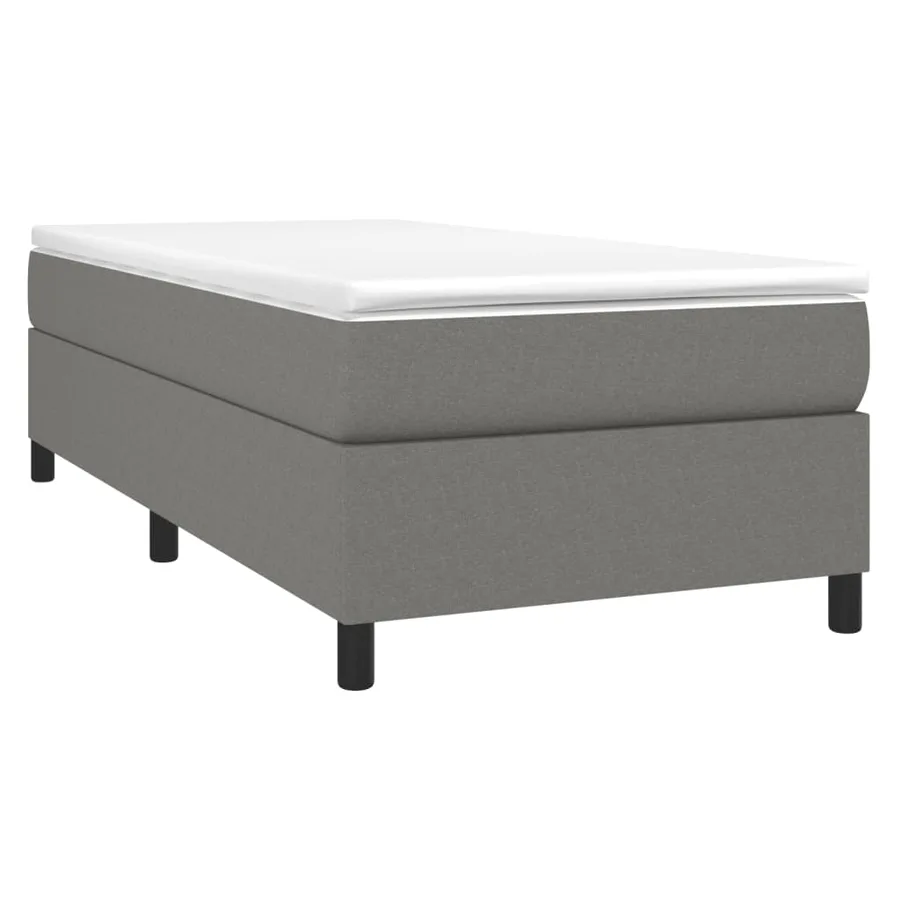 Sommier à lattes de lit avec matelas Gris foncé 80x200 cm Tissu - 3