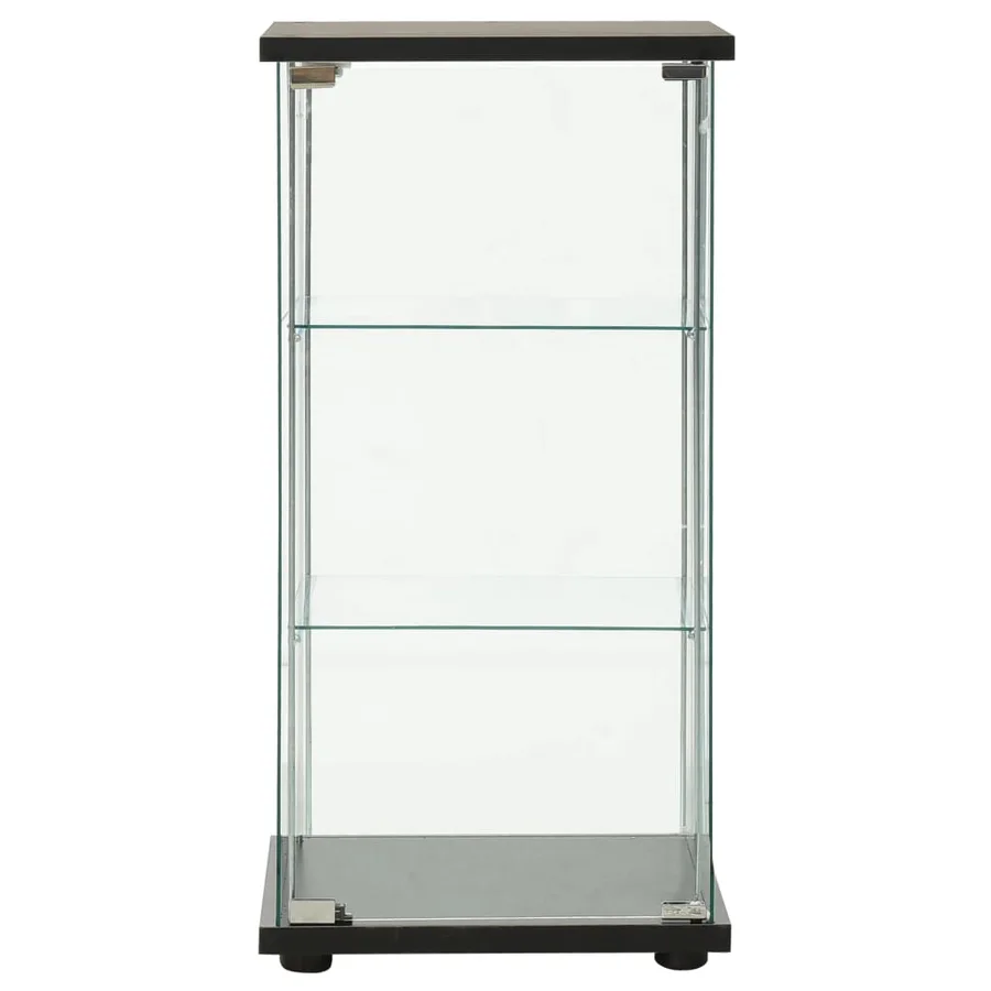 Armoire de rangement Verre trempé Noir - 2