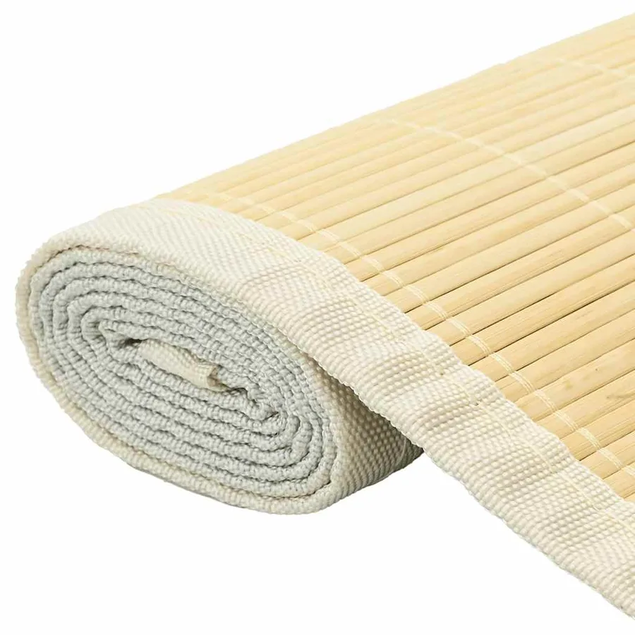 Tapis en bambou 100x160 cm Naturel - 5