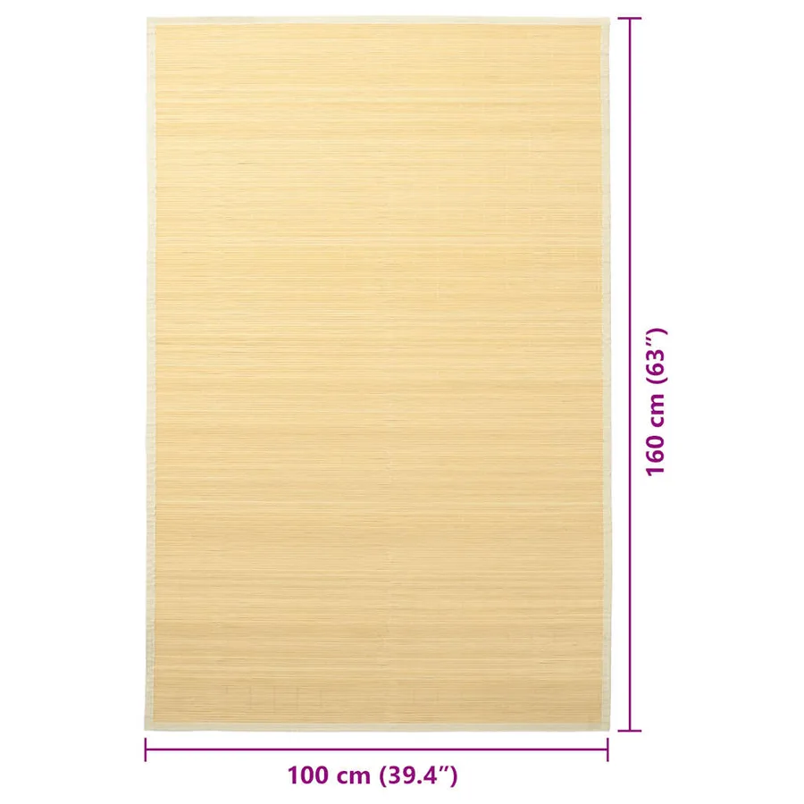Tapis en bambou 100x160 cm Naturel - 7