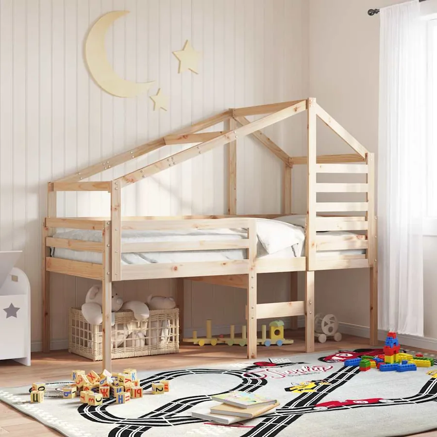Toit de lit pour enfants 198x87x113 cm bois de pin massif