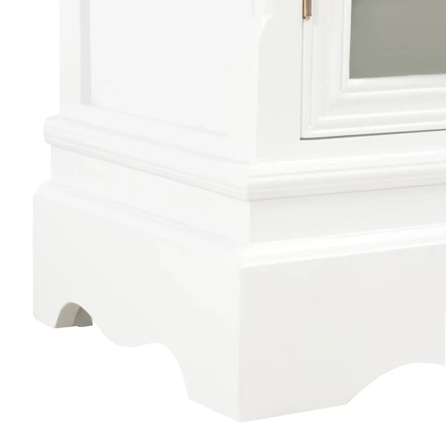 Buffet blanc 70x28x70 cm bois de pin massif - 9