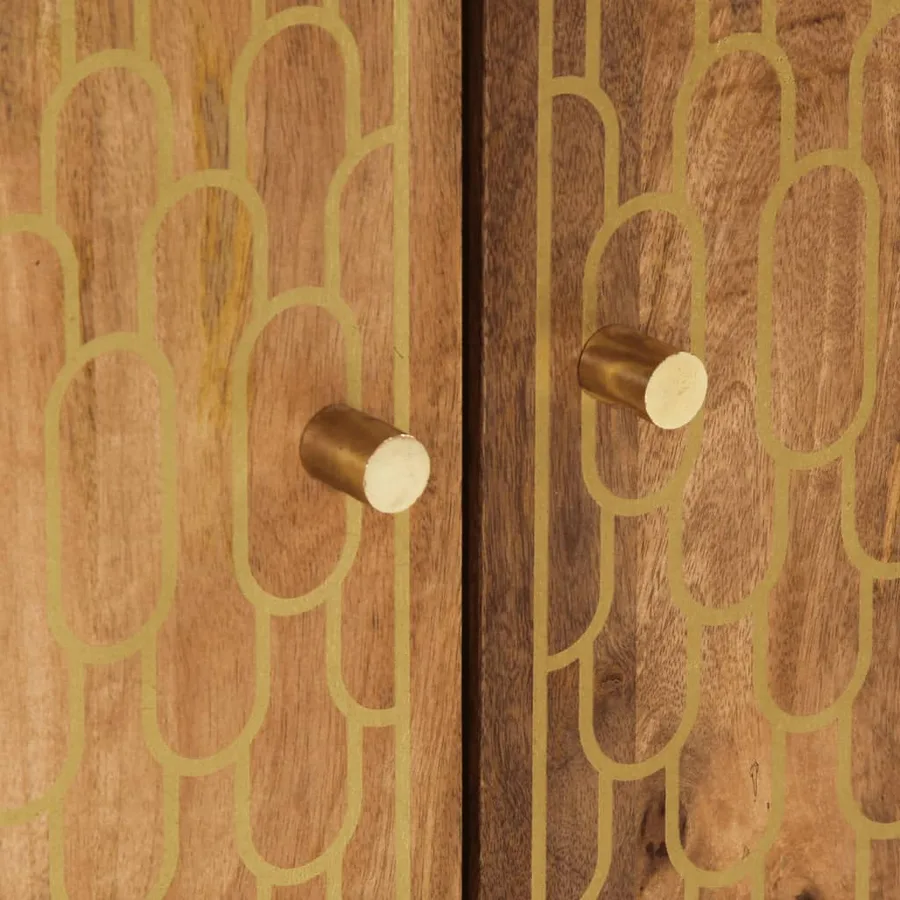 Ensemble de meubles salle de bain 2 pcs bois de manguier massif - 11