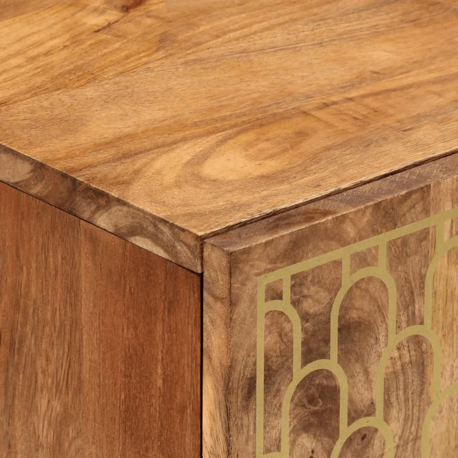 Ensemble de meubles salle de bain 2 pcs bois de manguier massif - 9