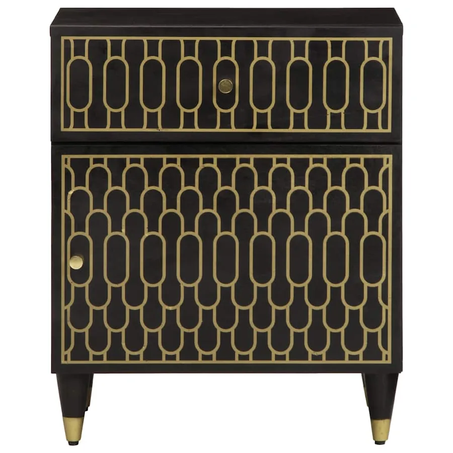 Table de chevet 50x33x60 cm bois de manguier massif - 3