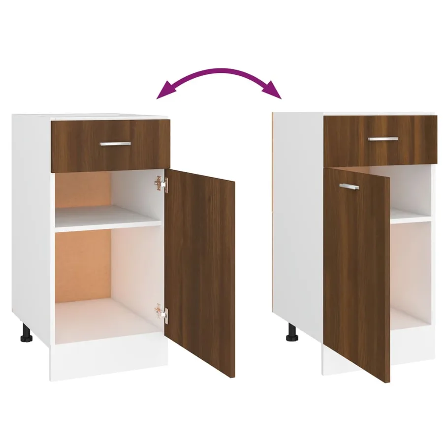 Armoire à tiroirs "Lyon" Chêne brun 40 x 46 x 81,5 cm Bois d'ingénierie - 7