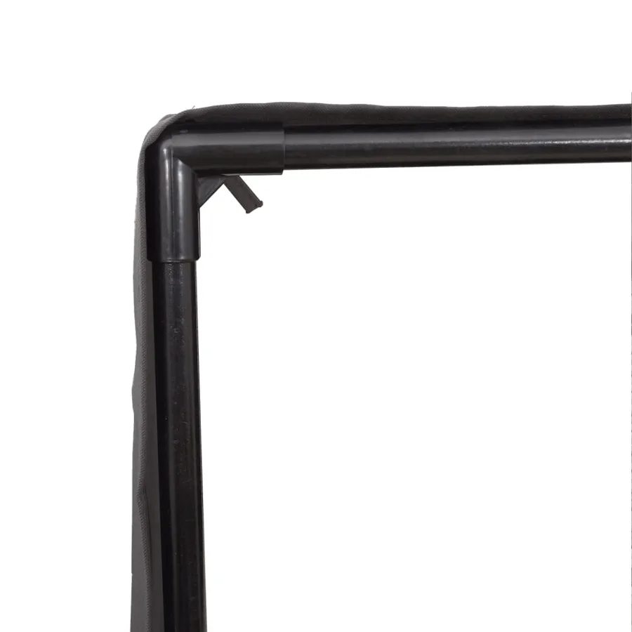 Chaise longue double avec toit et rideaux gris résine tressée - 6