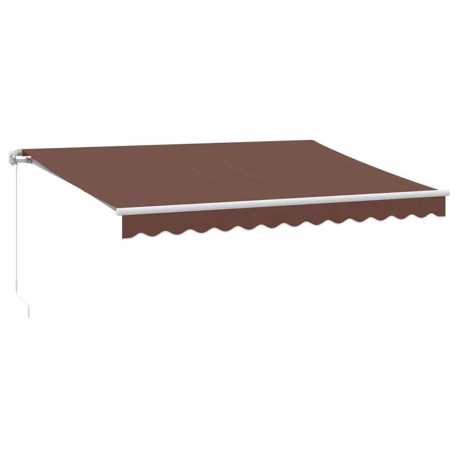 Auvent manuel rétractable marron 350x250 cm - 2