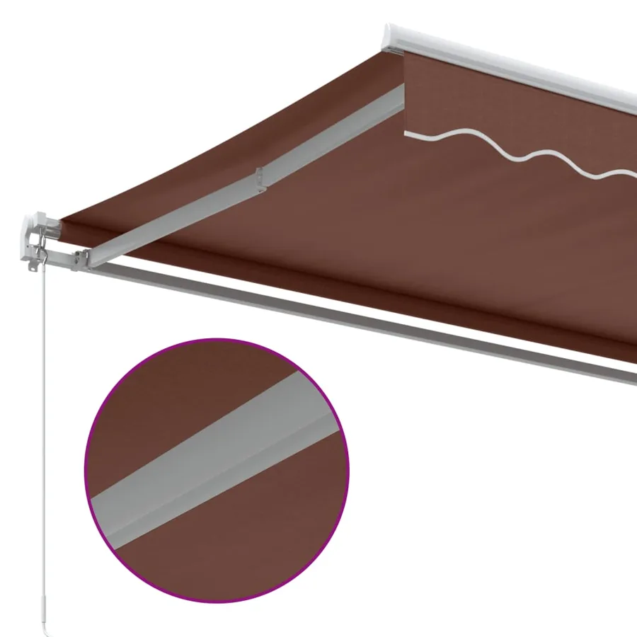 Auvent manuel rétractable marron 350x250 cm - 7