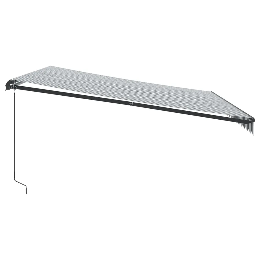 Auvent manuel rétractable avec LED anthracite blanc 450x350 cm - 5